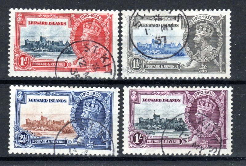 Leeward Islands 1935 Silver Jubilee set SG 88-91 FU CDS
