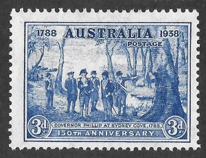 Doyle's_Stamps: 1937 XF M-VLH Australian Sydney Cove 150th Anniversary Set