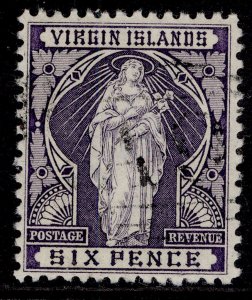 BRITISH VIRGIN ISLANDS QV SG47, 6d dull violet, FINE USED.