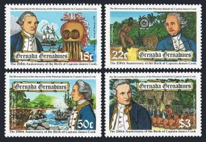 Grenada Gren 303-306,307,MNH.Michel 310-313,Bl.39.James Cook.Discovery of Hawaii