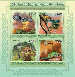 TOGO - 2011 - International Year of Forests - Perf 4v Sheet -Mint Never Hinged