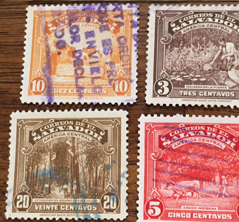 1938-39 Salvador El Salvador #574-80 20-A Set of 7 Used Littleton Stamp Company