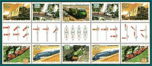 Australia 1993 Trains, gutter strip, MNH #1329a,SG1405a