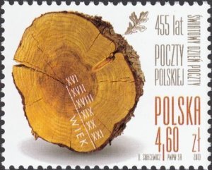 Poland 2013 MNH Stamps Scott 4096 455 Years of Polish Post Tree World Post Day