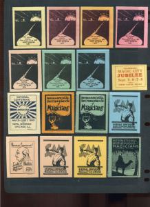 VINTAGE MAGICIAN STAMPS: INTERNATIONAL BROTHERHOOD/AMERICAN SOCIETY MAGICIANS