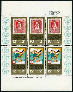 New Zealand B101-B102a sheet,MNH.Michel 751-752 klb, National Heart Foundation.