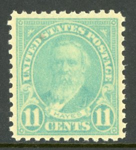 USA 1923 Fourth Bureau 11¢ Hayes Perf 11 Scott 563 MNH G214