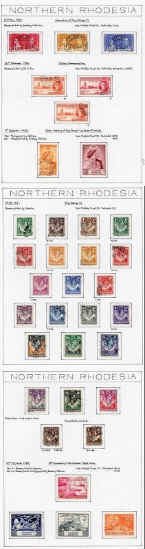 Northern Rhodesia KGVI Fine Used Collection Cat 213 Pounds