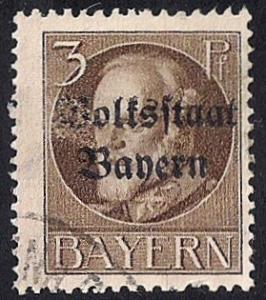 Bavaria #136 3PF Prince Regent Luitpold Stamp used F