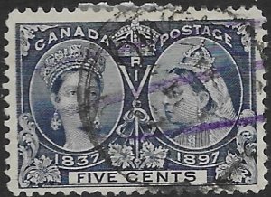 Canada 54  1897   5 cents  fvf used