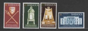 BARBADOS #459-462 1977 HOUSE OF COMMONS MINT VF NH O.G 
