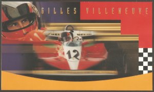 CANADA Sc# 1648b MNH FVF Souv Sheet in Folder Auto Racing Villeneuve