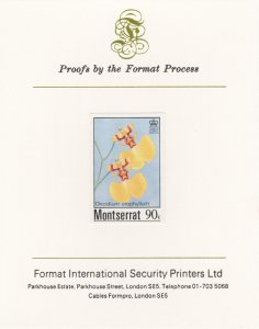 MONTSERRAT 1985 ORCHIDS  imperf on FORMAT INT PROOF CARD