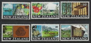New Zealand SC#415-420 Export Products, Industry Farming Shipping (1968) MNH