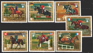 Equatorial Guinea. 1972. 126-32. Munich, summer olympics, horses. USED.