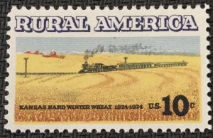 U.S.#1506 Wheat Fields and Train 10c Single, MNH.