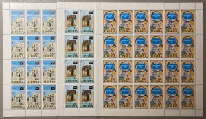 Liberia 1986 #1043-5 Sheet, Ameripex '86, Wholesale lot of 24, MNH,CV $120