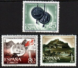 Spain Sc #1177-1179 MNH