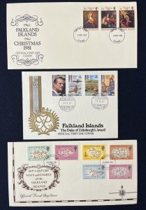 Falkland Islands 1980s Fish Royal Maps Art FDC Covers x 18 MK8079