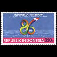 INDONESIA 1986 - Scott# 1300 Air Show Set of 1 NH