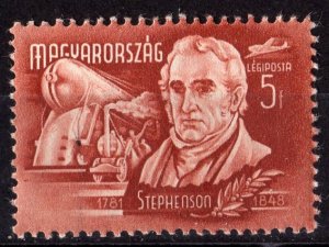 Hungary 1948 Sc#C56 GEORGE STEPHENSON LOCOMOTIVE Single MNH