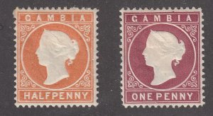 Gambia #5, #6, Mint