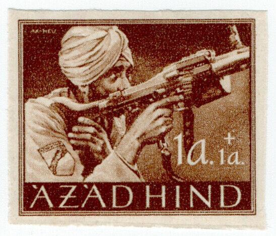 (I.B) India Cinderella : Azad Hind 1a + 1a (proof)