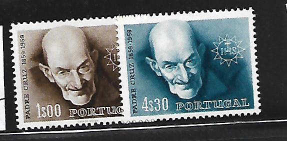 PORTUGAL 855-856 MINT HINGED FATHER CRUZ SET OF 2, 1960
