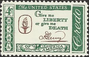 # 1144 MINT NEVER HINGED PATRICK HENRY QUOTATION