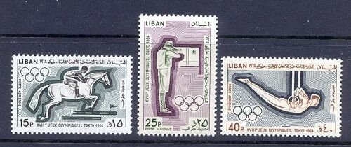 LEBANON - LIBAN MH SC# C424-C426 OLYMPICS 1964 TOKYO 