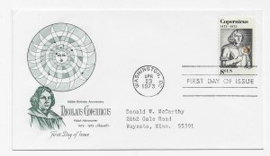 US 1488 8c Copernicus single on FDC Artmaster Cachet ECV $6.00