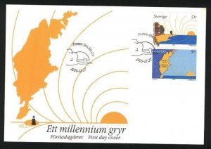 Sweden. FDC Cachet 1999. The Drawing New Millennium. Engraver Lars Sjooblom.