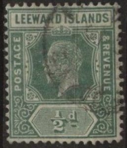 Leeward Islands 47 (used) ½p George V, grn (1912)