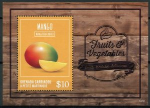 Grenadines Grenada 2014 MNH Fruits & Vegetables 1v S/S I Mango