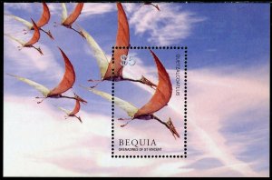 BEQUIA PREHISTORIC  ANIMALS  SOUVENIR SHEET MINT NEVER HINGED