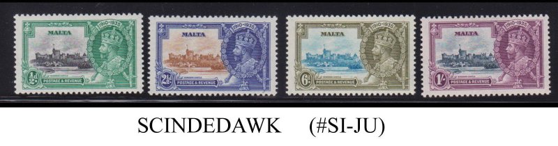 MALTA - 1935 KGV SILVER JUBILEE - 4V - MINT LH