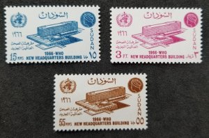 *FREE SHIP Sudan Inauguration of WHO Headquarters Geneva 1966 (stamp) MNH