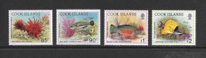 FISH - COOK ISLANDS #1077/81 MNH
