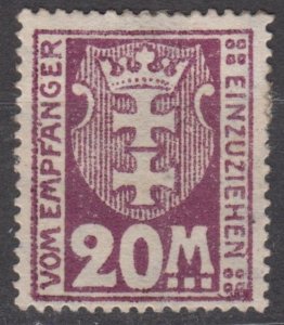 Danzig Scott #J14 1922 MH