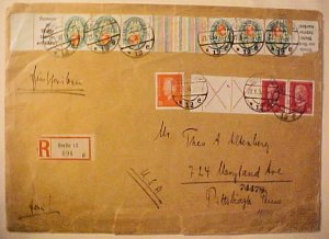GERMAN  TETE-BECHE  DOUBLE GUTTER  2 AD LABEL also SE-TENANT  DOUBLE GUTTER