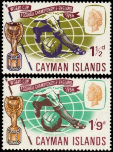 ✔️ CAYMAN ISLANDS 1966 - SOCCER WC CHAMPIONSHIPS - SC.  182/183 MNH ** [5CW8]