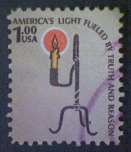 Stamps, United States, Scott #1610, used(o), 1979, Rush Lamp, $1