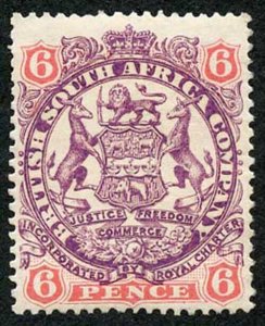 Rhodesia SG46 4d Blue and Mauve Die II M/M