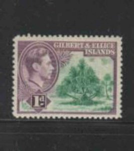 GILBERT & ELLICE #41 1939 1p KING GEORGE VI & PANDANUS MINT VF NH O.G aa