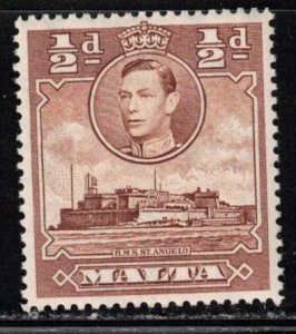 MALTA Scott # 192A MH - KGVI & HMS St Angelo