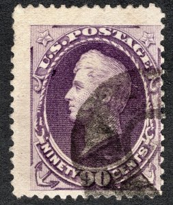 US 1888 90¢ Purple Perry Stamp #218 Used CV $250