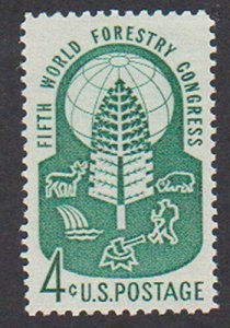 1960 World Forestry Congress Single 4c Postage Stamp, Sc# 1156, MNH, OG