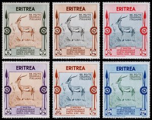 Eritrea Scott 175-180 (1934) Mint NH VF Complete Set, CV $80.00 C