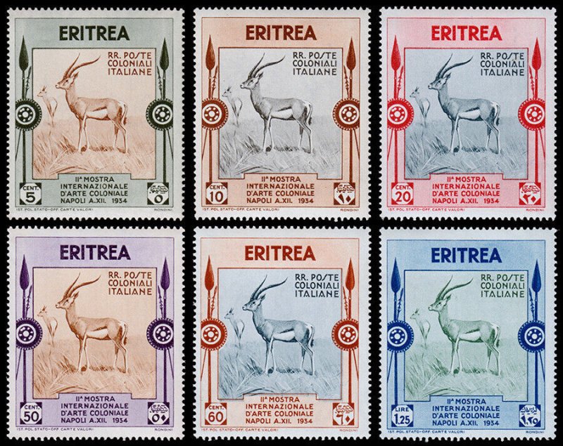 Eritrea Scott 175-180 (1934) Mint LH VF Complete Set, CV $33.00 C