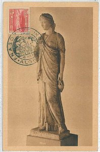 38739 - ALGERIA - POSTAL HISTORY - MAXIMUM CARD - ART SCULPTURE 1952-